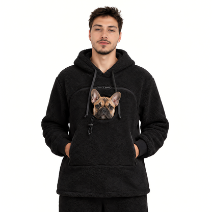 Pawddle™ Kuschel-Hoodie mit Hundetasche